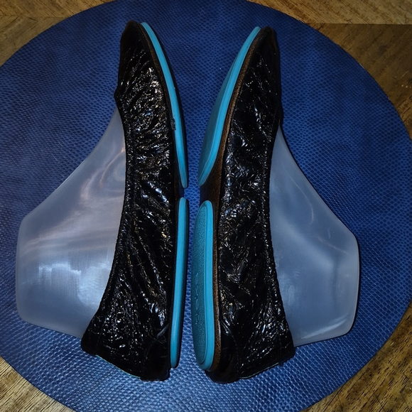 Tieks by Gavrieli Obsidian Black Crackle Women's Flats sz. 8 (#1732)VGC. - Picture 9 of 16